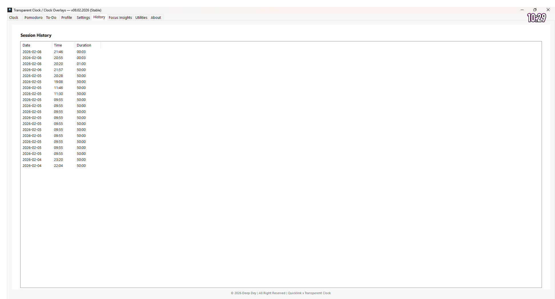 Settings preview