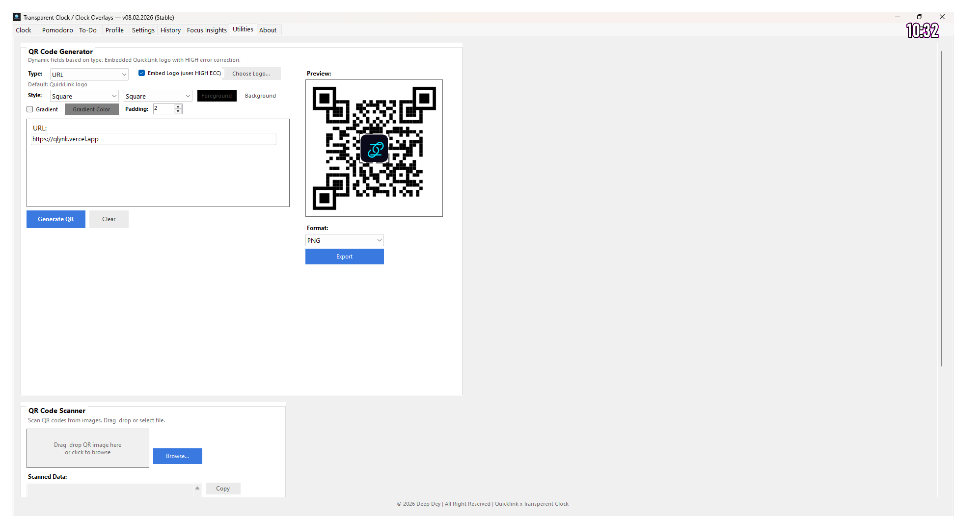 Utilities preview: QR generation